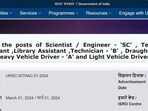 ISRO recruitment 2024 application process and fee details