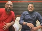 Mauris Noronha (left) with Uddhav Sena leader Abhishek Ghosalkar on a Facebook live on Thursday in which the Sena leader was shot by Noronha. Mauris Noronha (left) with Uddhav Sena leader Abhishek Ghosalkar on a Facebook live on Thursday in which the Sena leader was shot by Noronha.