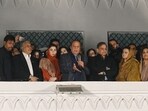 Pakistan's former Prime Minister Nawaz Sharif (C) delivers a speech during a gathering with his supporters a day after Pakistan's national elections. (AFP) Pakistan's former Prime Minister Nawaz Sharif (C) delivers a speech during a gathering with his supporters a day after Pakistan's national elections. (AFP)