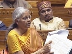Union finance minister Nirmala Sitharaman speaks in the Lok Sabha during the Budget Session of Parliament on Friday. (ANI)