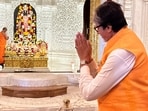 Amitabh Bachchan inside Ram Temple in Ayodhya. Amitabh Bachchan inside Ram Temple in Ayodhya.
