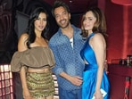 Ankita Lokhande and Vicky Jain with wild card Manasvi Mamgai at the Bigg Boss 17 bash.