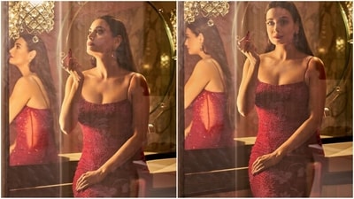 On Friday, Dia gave her followers a sweet surprise as the actress took to Instagram and uploaded a series of stunning pictures accompanied by the caption "La Vie En Rose". In the post, the actress can be seen looking like an elegant princess in a red shimmering dress and striking sassy poses. (Instagram/@diamirzaofficial)