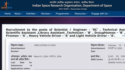 ISRO recruitment 2024 application process and fee details ISRO recruitment 2024 application process and fee details