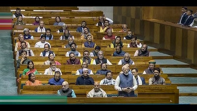 Prime Minister Narendra Modi speaks in the Lok Sabha during the Budget session of Parliament. (PTI) Prime Minister Narendra Modi speaks in the Lok Sabha during the Budget session of Parliament. (PTI)