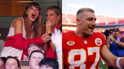 Singer Taylor Swift who is dating Travis Kelce, was in attendance during the match between Kansas City Chiefs  and Chicago Bears (Getty Images via AFP)