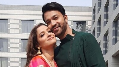 Vicky Jain with wife, actor Ankita Lokhande Vicky Jain with wife, actor Ankita Lokhande