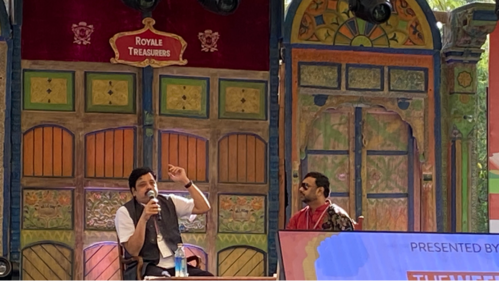 Anand Neelakantan (right) on the power of myth (The author) Anand Neelakantan (right) on the power of myth (The author)
