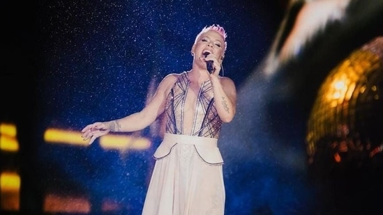 Singer Pink kicked off her tour in Australia.