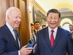 US president Joe Biden and China's Xi Jinping are seen. US president Joe Biden and China's Xi Jinping are seen.