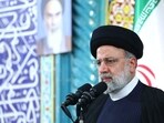Iranian President Ebrahim Raisi during his speech in city of Minab, southern Iran. Iranian President Ebrahim Raisi during his speech in city of Minab, southern Iran.