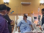 Mithun Chakraborty in a Kolkata hospital.