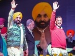 Punjab chief minister Bhagwant Mann and Delhi chief minister Arvind Kejriwal 