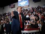CONWAY, SOUTH CAROLINA - FEBRUARY 10: Republican presidential candidate and former President Donald Trump gestures to members of the audience as he leaves a Get Out The Vote rally at Coastal Carolina University on February 10, 2024 in Conway, South Carolina. South Carolina holds its Republican primary on February 24. Win McNamee/Getty Images/AFP (Photo by WIN MCNAMEE / GETTY IMAGES NORTH AMERICA / Getty Images via AFP) CONWAY, SOUTH CAROLINA - FEBRUARY 10: Republican presidential candidate and former President Donald Trump gestures to members of the audience as he leaves a Get Out The Vote rally at Coastal Carolina University on February 10, 2024 in Conway, South Carolina. South Carolina holds its Republican primary on February 24. Win McNamee/Getty Images/AFP (Photo by WIN MCNAMEE / GETTY IMAGES NORTH AMERICA / Getty Images via AFP)