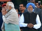 Prime Minister Narendra Modia and former PM Manmohan Singh Prime Minister Narendra Modia and former PM Manmohan Singh