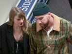 Taylor Swift and Travis Kelce after Sunday night's game. Taylor Swift and Travis Kelce after Sunday night's game.