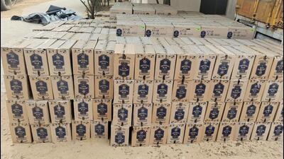 5,350 bottles of IMFL being smuggled from Ludhiana, Punjab to Jharkhand were seized from a truck on NH-48 near Panchgaon Chowk on Saturday night. (Parveen Kumar/HT Photo) 5,350 bottles of IMFL being smuggled from Ludhiana, Punjab to Jharkhand were seized from a truck on NH-48 near Panchgaon Chowk on Saturday night. (Parveen Kumar/HT Photo)