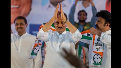 Baramati Lok Sabha constituency is being represented by his daughter Supriya Sule, who is set to contest the polls once again from the same seat. (HT PHOTO)