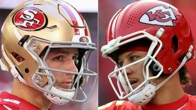 Quarterback Brock Purdy #13 of the San Francisco 49ers (L) on December 17, 2023 in Glendale, Arizona and Quarterback Patrick Mahomes #15 of the Kansas City Chiefs (R) on December 10, 2023 in Kansas City, Missouri. (Photo by Christian Petersen and JAMIE SQUIRE / GETTY IMAGES NORTH AMERICA / AFP) (AFP) Quarterback Brock Purdy #13 of the San Francisco 49ers (L) on December 17, 2023 in Glendale, Arizona and Quarterback Patrick Mahomes #15 of the Kansas City Chiefs (R) on December 10, 2023 in Kansas City, Missouri. (Photo by Christian Petersen and JAMIE SQUIRE / GETTY IMAGES NORTH AMERICA / AFP) (AFP)