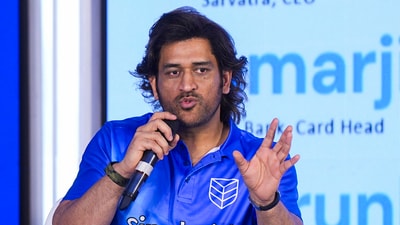Mumbai: Cricketer MS Dhoni during a press conference to announce him as the brand ambassador of Enigmatic Smile, in Mumbai (PTI)