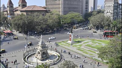 The Flora Fountain at Hutatma Chowk in Mumbai on February 8. (Anshuman Poyrekar/HT Photo) The Flora Fountain at Hutatma Chowk in Mumbai on February 8. (Anshuman Poyrekar/HT Photo)