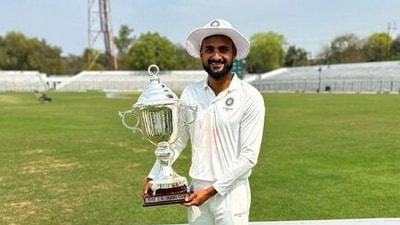 Akash Deep after Irani Trophy win last year Akash Deep after Irani Trophy win last year