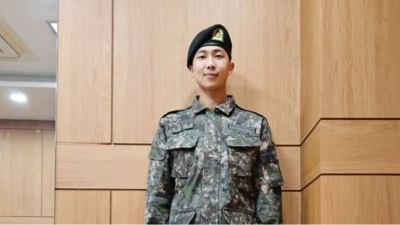 BTS' RM completed his military training and reportedly received top honours. BTS' RM completed his military training and reportedly received top honours.