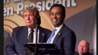 Donald Trump's recent appearance with Vivek Ramaswamy at Mar-a-Lago has got the internet wondering if the American entrepreneur will be appointed as the VP in Trump's 2024 presidential race. (Instagram / houseinhabit) Donald Trump's recent appearance with Vivek Ramaswamy at Mar-a-Lago has got the internet wondering if the American entrepreneur will be appointed as the VP in Trump's 2024 presidential race. (Instagram / houseinhabit)