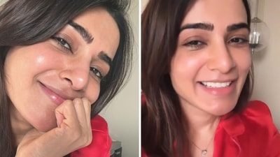 Samantha Ruth Prabhu on her Instagram Stories. Samantha Ruth Prabhu on her Instagram Stories.