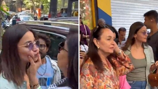 Alia Bhatt with Neetu Kapoor and Soni Razdan.