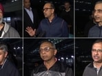 New Delhi, Feb 12 (ANI): A combination of pictures shows the ex-Indian Navy veterans, who were in custody in Qatar, have arrived at the Delhi airport, on Monday. Seven of the eight Indian Navy veterans were sentenced to death on 'espionage' charges. (ANI Photo) New Delhi, Feb 12 (ANI): A combination of pictures shows the ex-Indian Navy veterans, who were in custody in Qatar, have arrived at the Delhi airport, on Monday. Seven of the eight Indian Navy veterans were sentenced to death on 'espionage' charges. (ANI Photo)