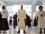 Models present creations from the Terry Singh Fall/Winter 2024 collection during New York Fashion Week. 