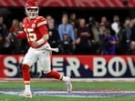 LAS VEGAS, NEVADA - FEBRUARY 11: Patrick Mahomes #15 of the Kansas City Chiefs looks to throw the ball in the second quarter against the San Francisco 49ers during Super Bowl LVIII at Allegiant Stadium on February 11, 2024 in Las Vegas, Nevada. Jamie Squire/Getty Images/AFP (Photo by JAMIE SQUIRE / GETTY IMAGES NORTH AMERICA / Getty Images via AFP) LAS VEGAS, NEVADA - FEBRUARY 11: Patrick Mahomes #15 of the Kansas City Chiefs looks to throw the ball in the second quarter against the San Francisco 49ers during Super Bowl LVIII at Allegiant Stadium on February 11, 2024 in Las Vegas, Nevada. Jamie Squire/Getty Images/AFP (Photo by JAMIE SQUIRE / GETTY IMAGES NORTH AMERICA / Getty Images via AFP)
