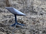 Russia-Ukraine War: A Starlink satellite internet system is set up near the frontline town of Bakhmut amid Russia's attack on Ukraine, Donetsk region, Ukraine.