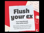 Snapshot of the poster of 'flush your ex' campaign. 