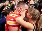 Taylor Swift and Travis Kelce at the Super Bowl. Taylor Swift and Travis Kelce at the Super Bowl.