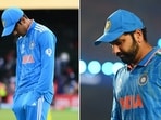 Uday Saharan and Rohit Sharma after their respective teams' World Cup final defeat to Australia. Uday Saharan and Rohit Sharma after their respective teams' World Cup final defeat to Australia.