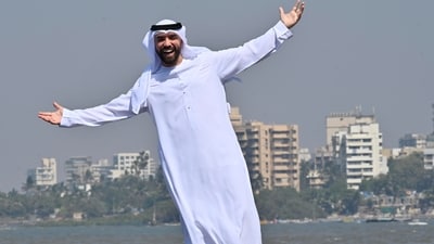 YouTuber Khalid Al Ameri poses for HT City in an exclusive shoot in Bandra, Mumbai. (Anshuman Poyrekar/ HT) (Anshuman Poyrekar/ HT)