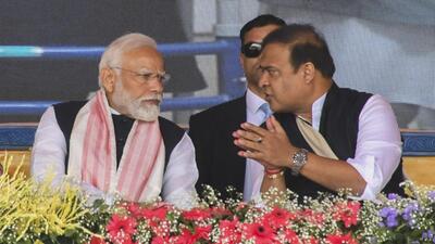 Assam CM Himanta Biswa Sarma with Prime Minister Narendra Modi in Guwahati earlier this month. (PTI Photo) Assam CM Himanta Biswa Sarma with Prime Minister Narendra Modi in Guwahati earlier this month. (PTI Photo)