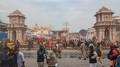 Devotees on way to Ram Janmabhoomi temple in Ayodhya. (FILE PHOTO) Devotees on way to Ram Janmabhoomi temple in Ayodhya. (FILE PHOTO)