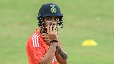 India's Ishan Kishan attends a practice session (AFP) India's Ishan Kishan attends a practice session (AFP)