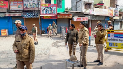Six people, including five alleged to be rioters, were killed while 60 people were injured in the violence over the demolition of an “illegally built” madrasa in Uttarakhand's Haldwani, officials said. (PTI) Six people, including five alleged to be rioters, were killed while 60 people were injured in the violence over the demolition of an “illegally built” madrasa in Uttarakhand's Haldwani, officials said. (PTI)