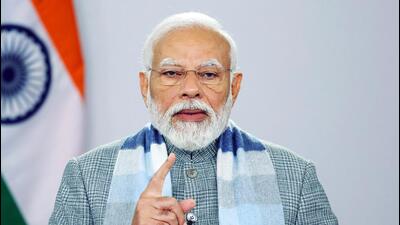 Prime Minister Narendra Modi addresses the newly inducted recruits under Rozgar Mela via video conferencing on Monday. (ANI) Prime Minister Narendra Modi addresses the newly inducted recruits under Rozgar Mela via video conferencing on Monday. (ANI)
