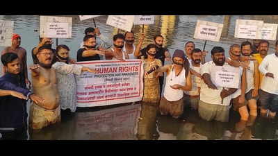 The Indrayani River is reportedly being polluted due to untreated industrial and domestic waste being discharged into the river (HT PHOTO) The Indrayani River is reportedly being polluted due to untreated industrial and domestic waste being discharged into the river (HT PHOTO)