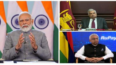 The launching ceremony was joined by Prime Minister Narendra Modi, his Mauritian counterpart Pravind Jugnauth and Sri Lankan President Ranil Wickremesinghe. (PTI) The launching ceremony was joined by Prime Minister Narendra Modi, his Mauritian counterpart Pravind Jugnauth and Sri Lankan President Ranil Wickremesinghe. (PTI)