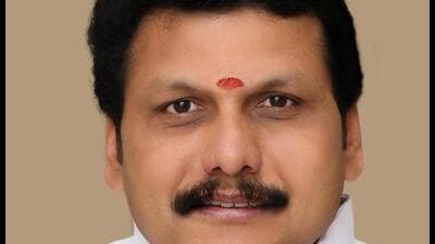 V Senthil Balaji resigned as a minister (without a portfolio) from the Tamil Nadu cabinet two days before the Madras High Court is set to hear Balaji’s bail plea on February 14. (PTI) V Senthil Balaji resigned as a minister (without a portfolio) from the Tamil Nadu cabinet two days before the Madras High Court is set to hear Balaji’s bail plea on February 14. (PTI)