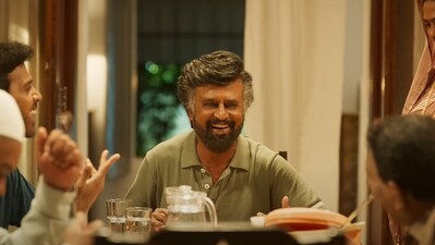 Rajinikanth in a still from Lal Salaam. Rajinikanth in a still from Lal Salaam.