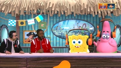 Noah Eagle and Nate Burleson joined SpongeBob and Patrick in Bikini Bottom. (X / NFL) Noah Eagle and Nate Burleson joined SpongeBob and Patrick in Bikini Bottom. (X / NFL)