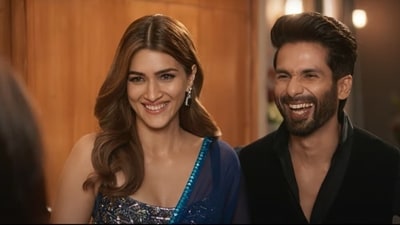 Kriti Sanon and Shahid Kapoor in a still from Teri Baaton Mein Aisa Uljha Jiya. Kriti Sanon and Shahid Kapoor in a still from Teri Baaton Mein Aisa Uljha Jiya.