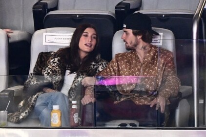 Canadian singer-songwriter Justin Bieber and his wife US model Hailey Bieber watch Super Bowl LVIII between the Kansas City Chiefs and the San Francisco 49ers at Allegiant Stadium in Las Vegas, Nevada, February 11, 2024. (Photo by Patrick T. Fallon / AFP) (AFP) Canadian singer-songwriter Justin Bieber and his wife US model Hailey Bieber watch Super Bowl LVIII between the Kansas City Chiefs and the San Francisco 49ers at Allegiant Stadium in Las Vegas, Nevada, February 11, 2024. (Photo by Patrick T. Fallon / AFP) (AFP)